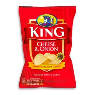 King Cheese and Onion Crisps Irish Potato Chips -- 35g