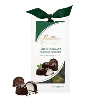 Butlers Irish Chocolates Mint Chocolate Truffles & Fondants Taper Box -- 170g