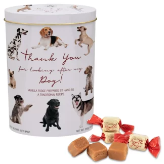 Gardiners of Scotland Thank You for looking after my Dogs! Vanilla Fudge Tin — 250g
