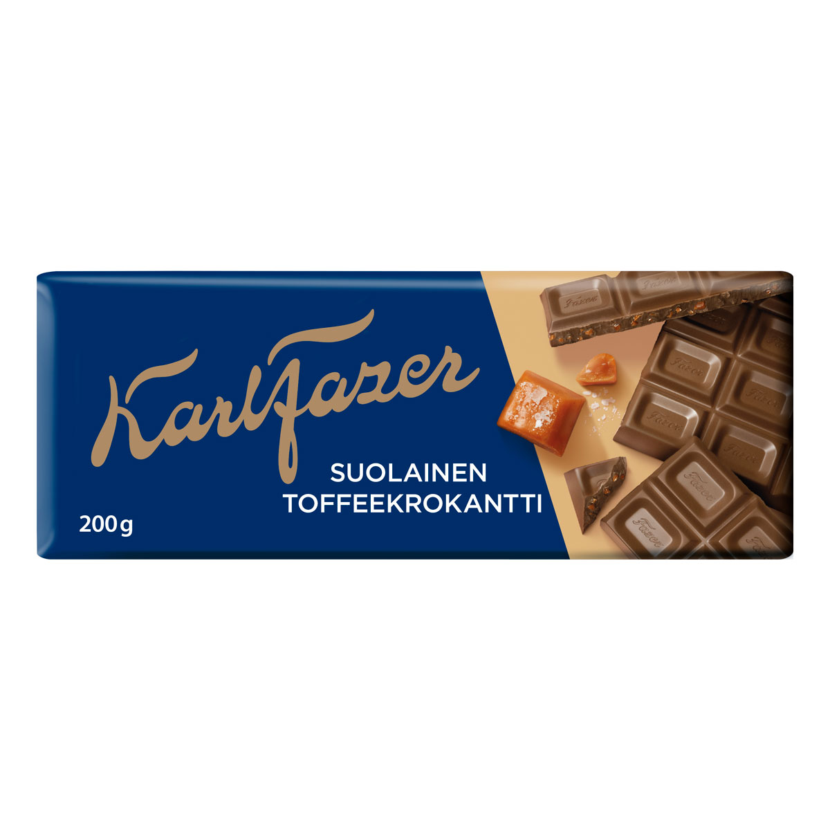 Fazer Salty Toffee Crunch Milk Chocolate Bar -- 7.05oz (200g)