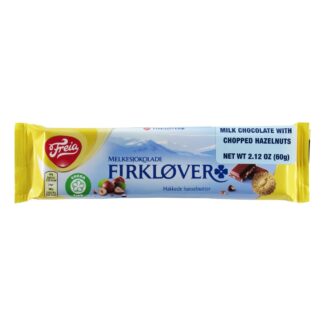 Freia Firklover Milk Chocolate with Chopped Hazelnuts Bar -- 2.12 oz (60g)