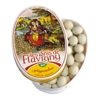 Les Anis De Flavigny Abbaye de Flavigny Organic BIO Ginger Flavored Mints -- 1.8oz