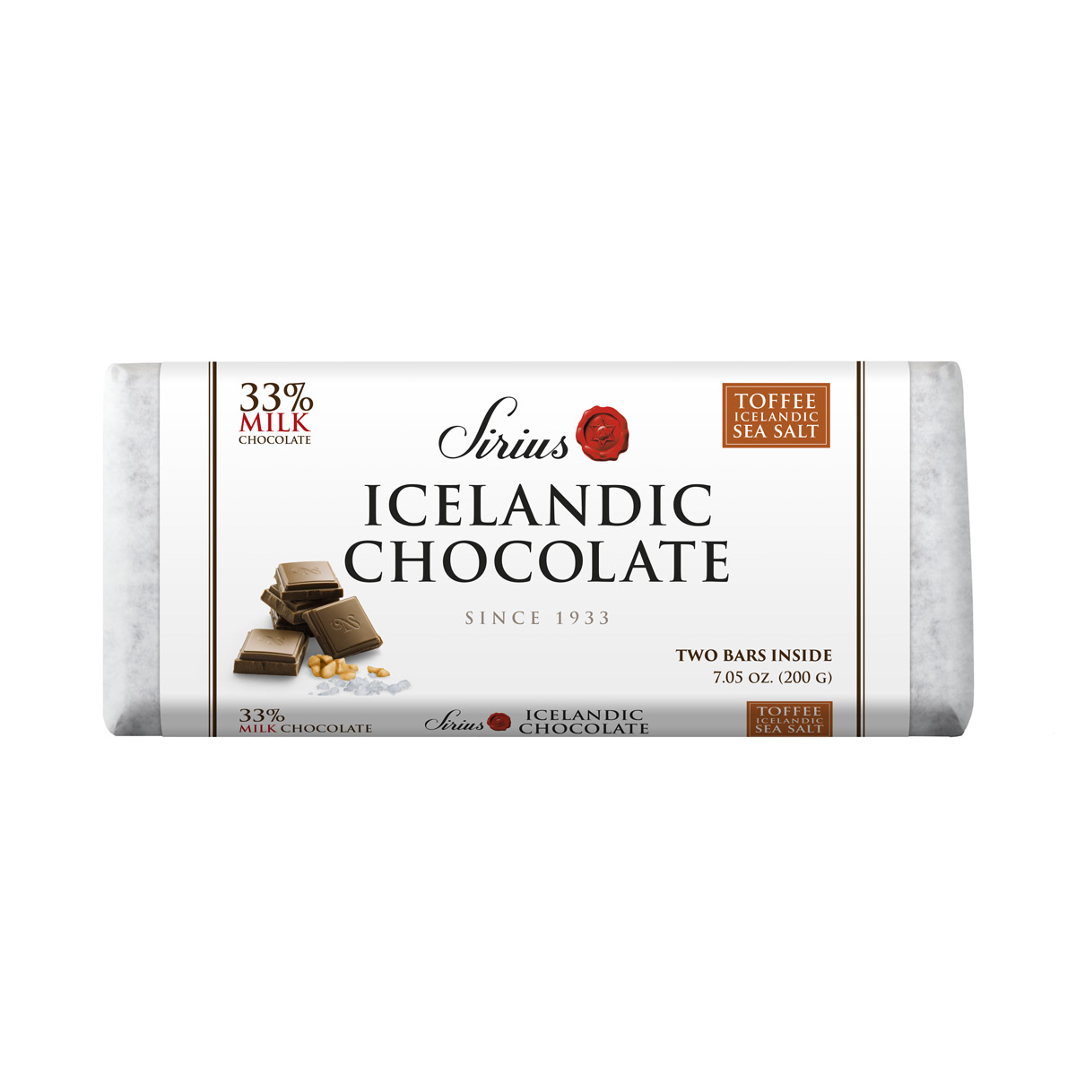 Nói Síríus Icelandic Chocolate 33% Milk Chocolate Toffee Bar — 7.05oz (200g)