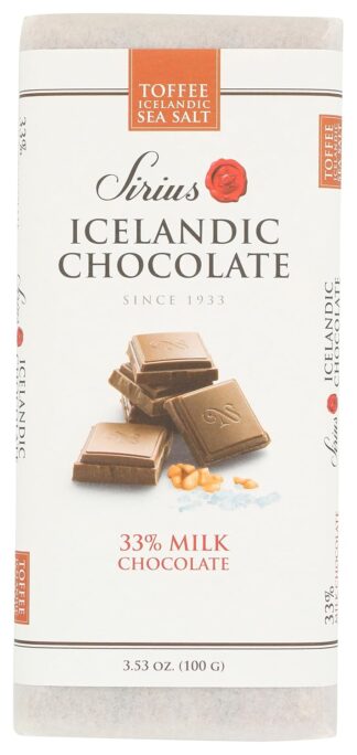 Nói Síríus Icelandic Chocolate 33% Milk Chocolate Toffee Bar — 3.5oz (100g)
