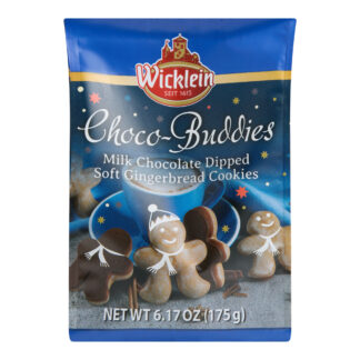 Wicklein Choco-Buddies Milk Chocolate Dipped Soft Gingerbread Cookies -- 6.17oz (175g)