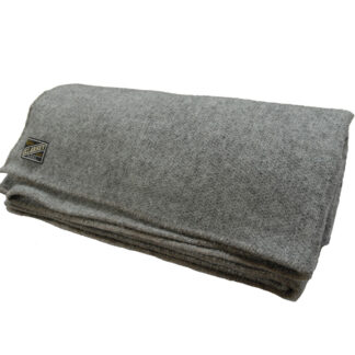 Kerry Woollen Mills Killarney Emlagh Irish Wool Blanket 90" x 108" Slate Gray