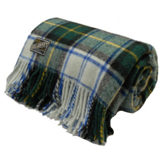 Kerry Woollen Mills Killarney 100% Wool Throw 100% Pure New Wool Blanket 58” x 75” Dress Gordon Tartan