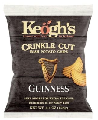Keogh’s Crinkle Cut Irish Potato Chips Guinness Crisps Sharebag Irish Potato Chips -- 125g