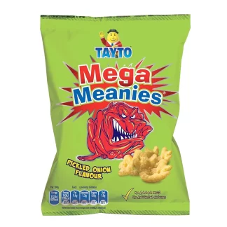 Tayto Mega Meanies Pickled Onion Flavored Crisps Irish Potato Chips -- (35g)