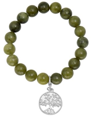 The Connemara Marble Tree of Life Charm Stretch Bracelet
