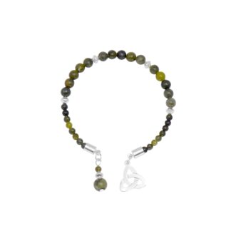 Connemara Marble Horseshoe Bracelet Trinity Knot
