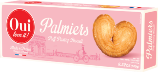 Oui Love It! Palmiers Puff Pastry Biscuits -- 3.52 oz (100g)