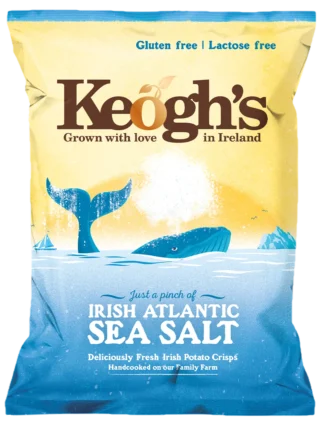 Keogh's Original Atlantic Sea Salt Crisps Sharebag Irish Potato Chips — 125g