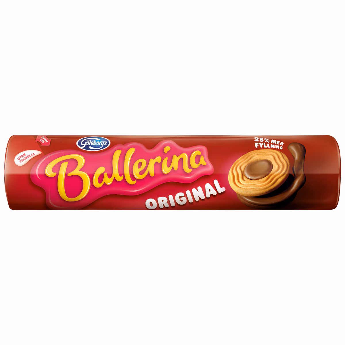 Goteborgs Ballerina Original Vanilla and Chocolate Cookies with Hazelnut Cream Filling -- 7.23 oz (205g)