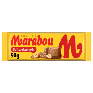 Marabou Milk Chocolate with Hazelnuts Bar -- 3.17 oz (90g)