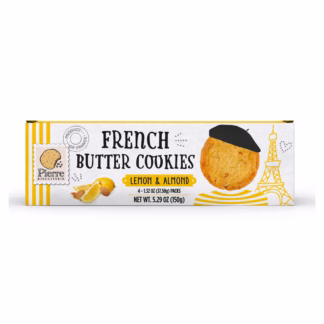 Pierre Biscuiterie Butter Cookies with Lemon & Almond -- 5.29 oz (150g)